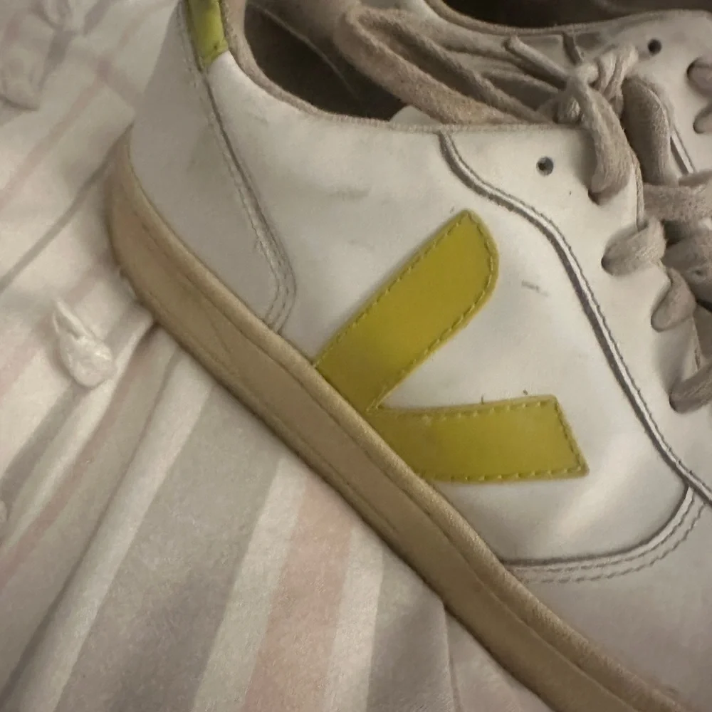 Veja White and Yellow Sneakers - Picture 2 of 8